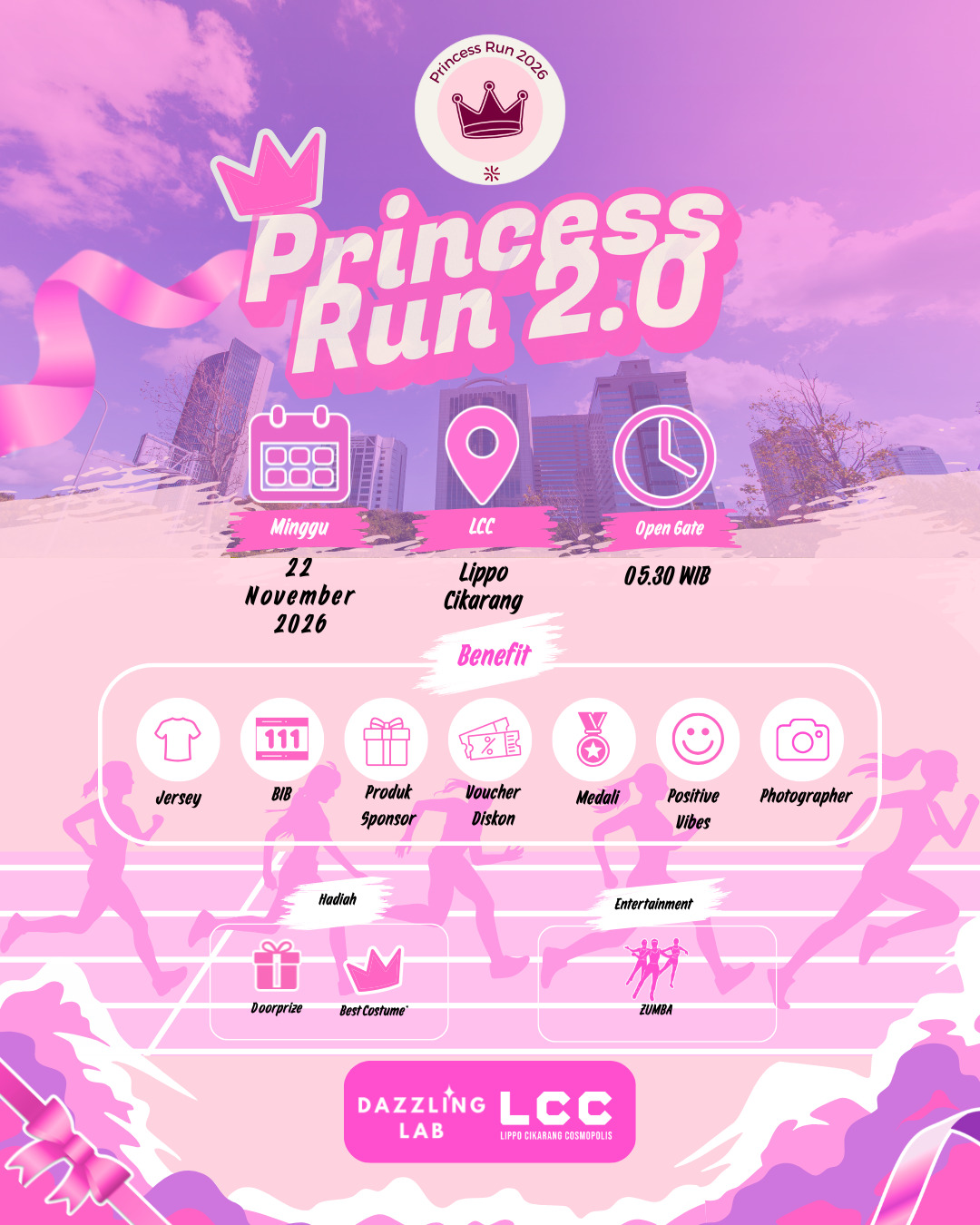 Poster resmi Princess Run 2.0 — Minggu, 22 November 2026
